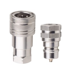 ISO7241-1 Series A Stainless Steel Hydraulic Quick Disconnect Couplers With Groove Plug