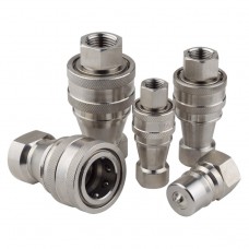 ISO7241-B KZF Stainless Steel Hydraulic Quick Release Couplings SUS304 SUS316