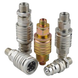 ISO5675 Push And Pull Type Hydraulic Quick Couplings With Bulkhead Male Thread