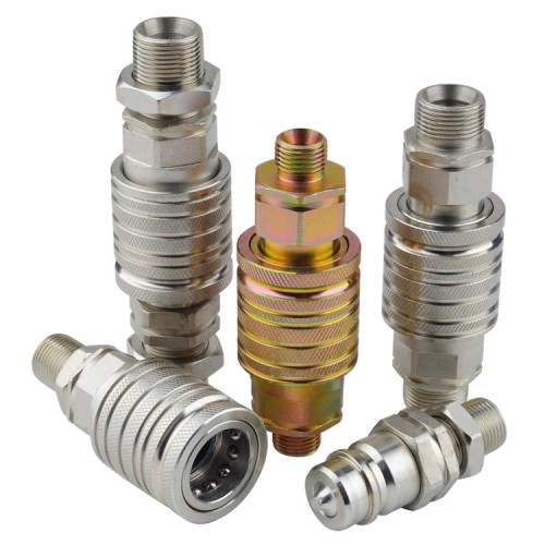 ISO5675 Push And Pull Type Hydraulic Quick Couplings With Bulkhead Male Thread