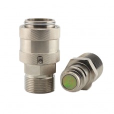 Flat Face Type Male Thread Connect Hydraulic Quick Release Coupling For Sanitary Treatment