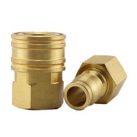 Nitto TSP Non-valve Straight Through Type Brass Stainless Steel Hydraulic Quick Release Coupling