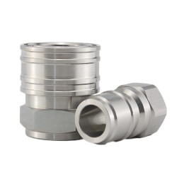 3/8“ Tema 3800 KEW Non-valve Straight Through Type Steel Hydraulic Quick Release Coupling