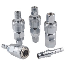 Nitto Type Pneumatic Quick Release Coupler Chrome Plated Steel Single Hand