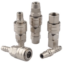 Single Hand Nitto Type Pneumatic Quick Release Coupling Nickel Plated Steel