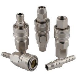 Single Hand Nitto Type Pneumatic Quick Release Coupler Nickel Plated Steel
