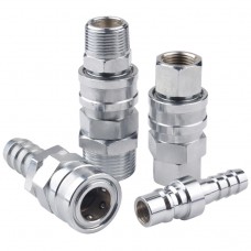 Large Flow Pneumatic Quick Release Coupling Chrome Plated Steel
