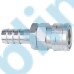 Large Flow Pneumatic Quick Release Coupling Chrome Plated Steel