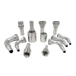 Two Piece Hydraulic Hose Fittings For Braided Hose