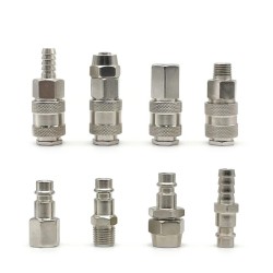 European USA Type 3-in-1 Brass or Steel Industrial Air Quick Coupler Pneumatic Quick Coupling