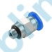 PC-C Metric Tube to Metric BSPT PT Thread Male Straight Mini One-touch Fittings