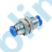 PM-C Metric Tube to Metric Thread Bulkhead Male Union Straight Mini One-touch Fittings