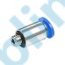 POC-C Metric Tube to Metric BSPT PT Thread Round Male Straight Mini One-touch Fittings
