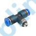 PT-C Metric Tube to Metric BSPT PT Thread Male Branch Tee Mini One-touch Fittings