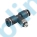 PT-C Metric Tube to Metric BSPT PT Thread Male Branch Tee Mini One-touch Fittings