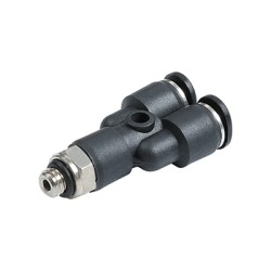 PWT-C Metric Tube to Metric BSPT PT Thread Male Y Type 3 Way Mini One-touch Fittings