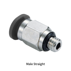 PC-C Metric Tube to Metric BSPT PT Thread Male Straight Mini One-touch Fittings