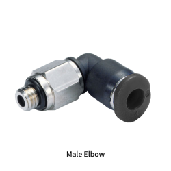 PL-C Metric Tube to Metric BSPT PT Thread L Type 90° Male Elbow Mini One-touch Fittings