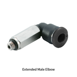 PLL-C Metric Tube to Metric BSPT PT Thread Extra Long L Type Male 90° Elbow Mini One-touch Fittings