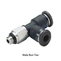 PST-C Metric Tube to Metric BSPT PT Thread Male Run Tee 3 Way Mini One-touch Fittings