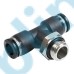 PT-G Metric Tube to BSPP G Thread Male Branch Tee One-touch Fittings