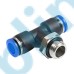 PT-G Metric Tube to BSPP G Thread Male Branch Tee One-touch Fittings