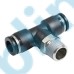 PT-R Metric Tube to Metric BSPT PT Thread Male Branch Tee One-touch Fittings