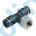 PTF-R Metric Tube to Metric BSPT PT Thread Female Branch Tee One-touch Fittings