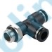 PST-G Metric Tube to BSPP G Thread Male Run Tee One-touch Fittings