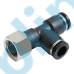 PSTF-R Metric Tube to Metric BSPT PT Thread Female Run Tee One-touch Fittings