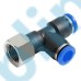 PSTF-R Metric Tube to Metric BSPT PT Thread Female Run Tee One-touch Fittings