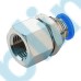 PMF-R Metric Tube to Metric BSPT PT Thread Bulkhead Female Straight One-touch Fittings