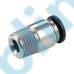 POC-R Metric Tube to Metric BSPT PT Thread Round Male Straight One-touch Fittings