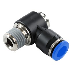 POL-II Metric Tube to Metric BSPT PT Thread Male L Type Rotary With Conceal Hexagon One-touch Fittings