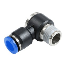 POL-I Metric Tube to Metric BSPT PT Thread Male L Type Rotary With Conceal Hexagon One-touch Fittings