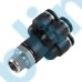 PXT-R Metric Tube BSPT PT Thread Male Double Y Five Way One-touch Fittings