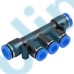 PKG Metric Tube Inch Tube Reducer Triple Branch Five Way Union One-touch Fittings