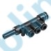 PKJ Metric Tube Equal or Reducer Triple Branch Plug-in Five Way One-touch Fittings
