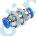 PM Metric Tube Inch Tube to Metric Thread Bulkhead Male Union Straight One-touch Fittings