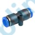 PUC Metric Tube Inch Tube Union Straight With Mounting Hole One-touch Fittings