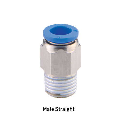 PC-R Metric Tube to Metric BSPT PT Thread Male Straight One-touch Fittings