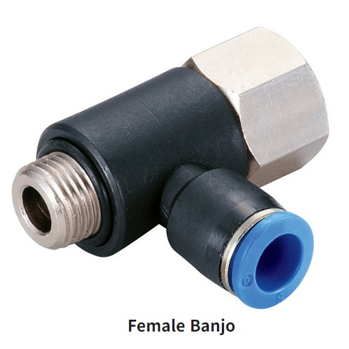 PHF-R Metric Tube to Metric BSPT PT Thread Male to Female Rotary One-touch Fittings