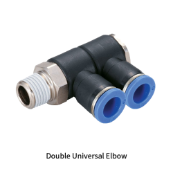 PHW-R Metric Tube to BSPT PT Thread Male F Type 3 Way Rotary One-touch Fittings