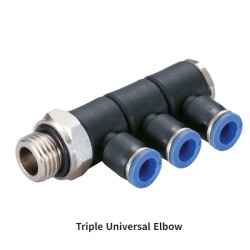 PHT-G Metric Tube to BSPP G Thread Male F Type 4 Way Swivel One-touch Fittings