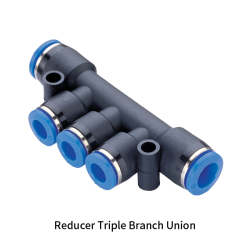 PKG Metric Tube Inch Tube Reducer Triple Branch Five Way Union One-touch Fittings