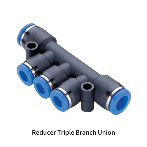 PKG Metric Tube Inch Tube Reducer Triple Branch Five Way Union One-touch Fittings
