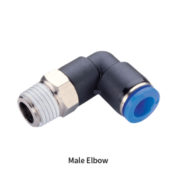 PL-R Metric Tube to Metric BSPT PT Thread L Type Male Elbow One-touch Fittings