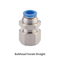 PMF-R Metric Tube to Metric BSPT PT Thread Bulkhead Female Straight One-touch Fittings