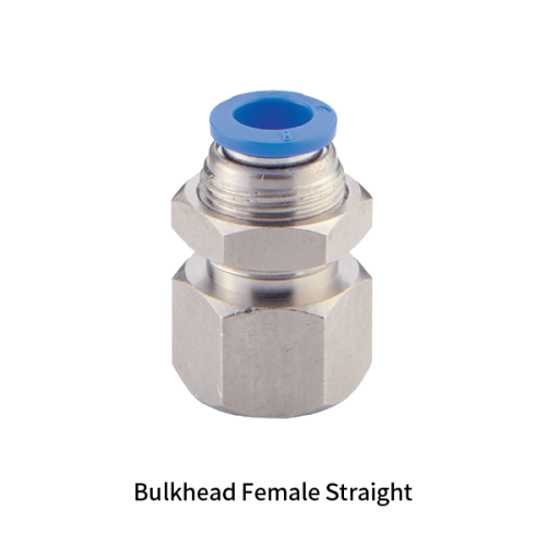 PMF-R Metric Tube to Metric BSPT PT Thread Bulkhead Female Straight One-touch Fittings
