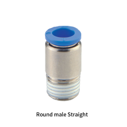 POC Metric Tube Inch Tube to Metric BSPT PT NPT Thread Round Male Straight One-touch Fittings